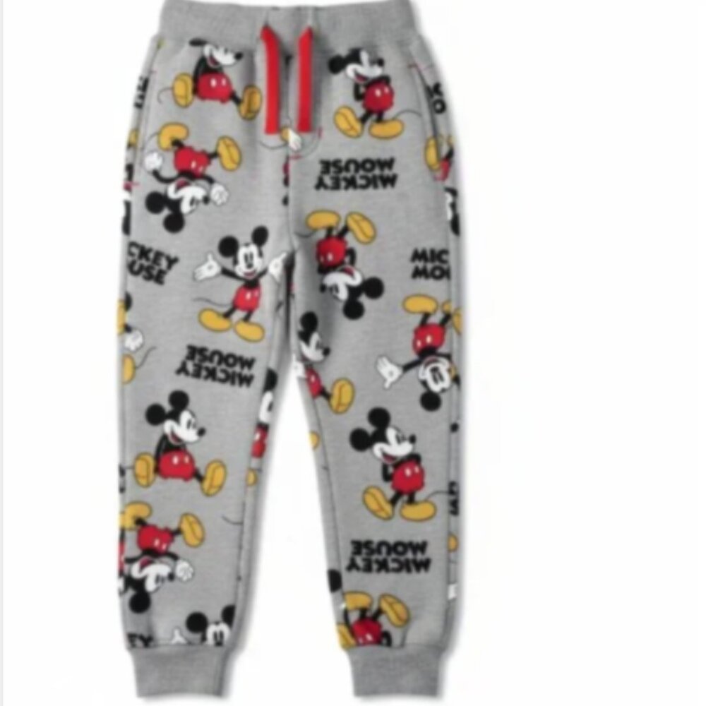 Disney Mickey Mouse Sweatpants Joggers Kids Size 7 (2 pack Lot) Unisex NEW